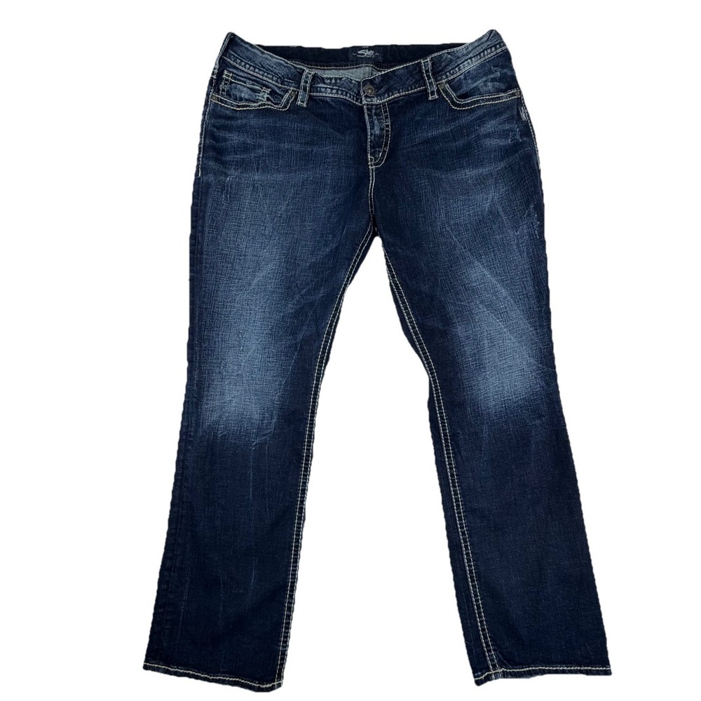 Silver Jeans Co Suki Mid Straight Women's Jeans Sz 20 / L30 Fade Whiskering